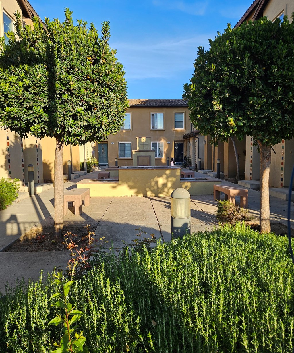 Monterey Family Apartments courtyard