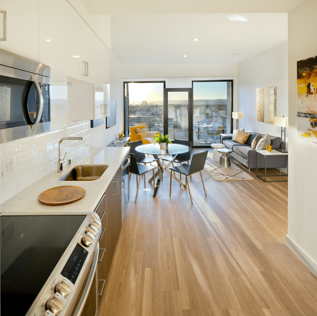 Maya Apartments kitchen and dining area