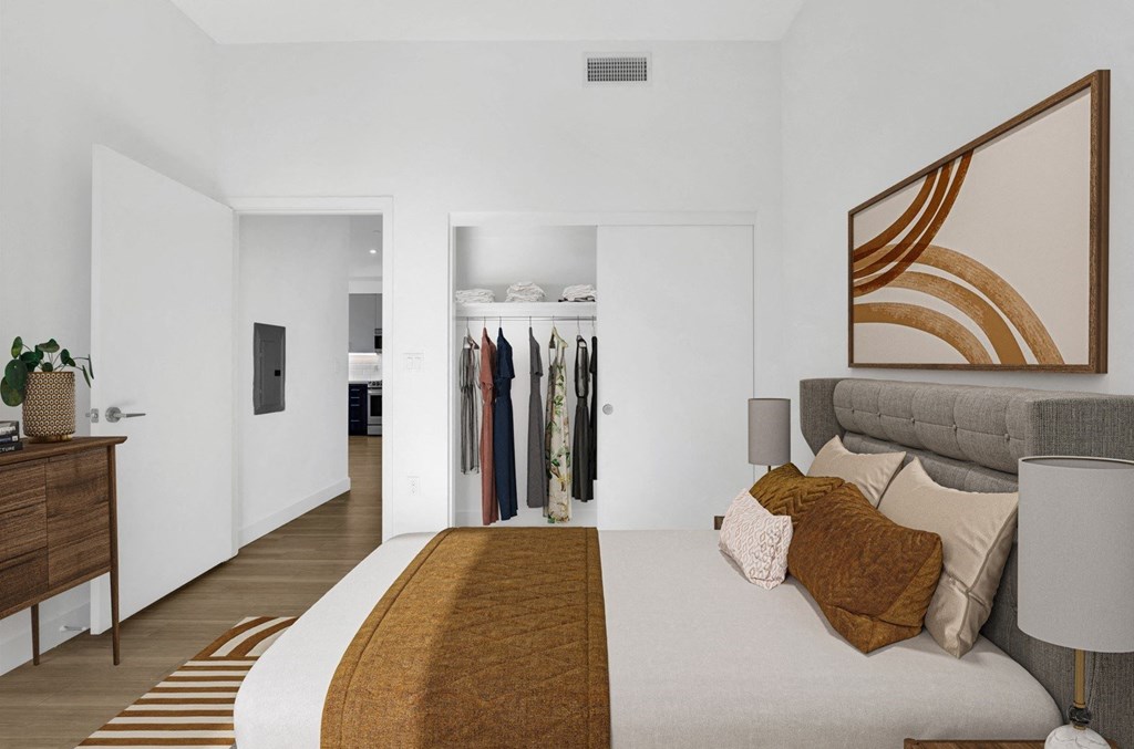 Maya Apartments unit 604 bedroom with closet