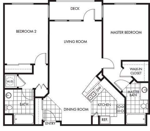 Horizons at Calabasas 2Bed 2Bath Plan C Floorplan