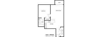 Napili Towers 1Bed 1Bath Floor Plans