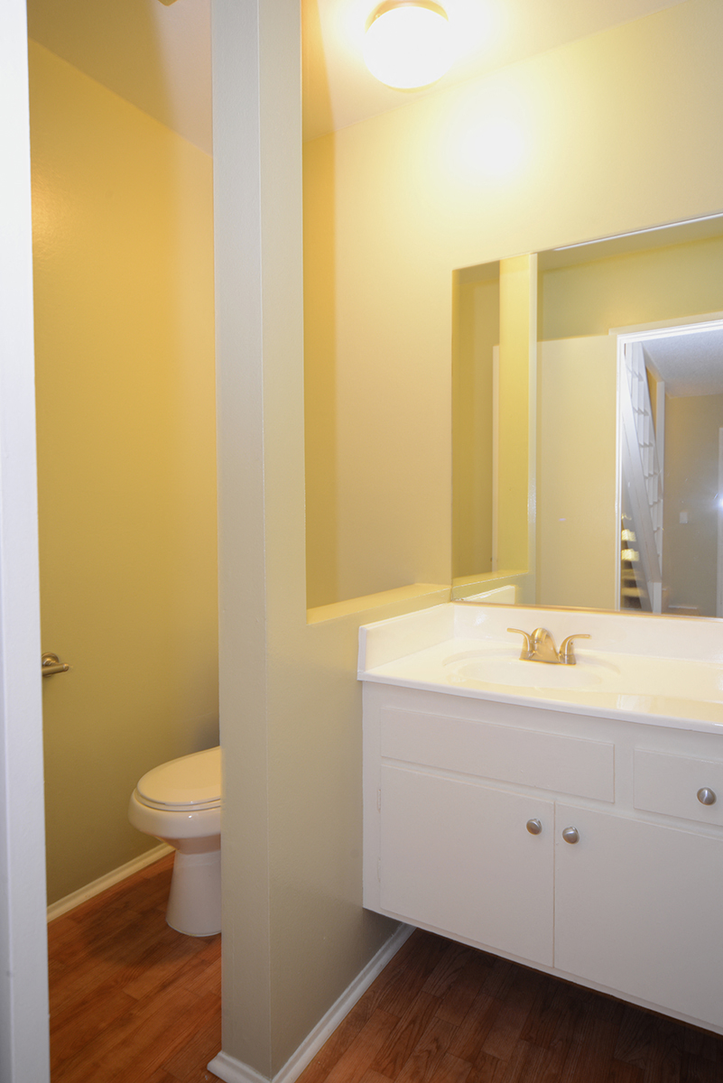 Ocean View Townhomes guest bathroom vanity and toilet