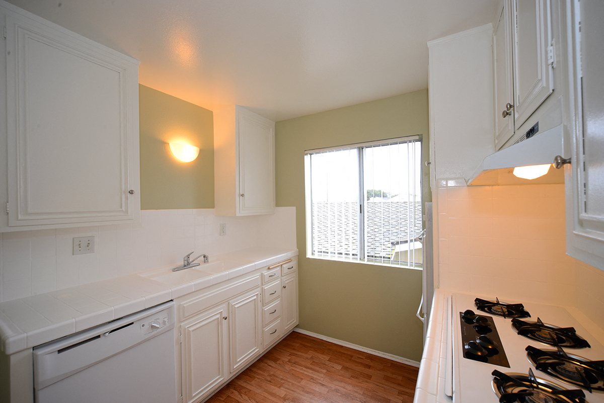 Ocean View Townhomes kitchen area with window