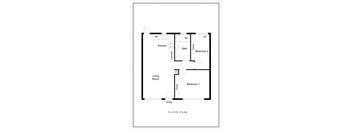a floor plan of a house with a bedroom and a living room