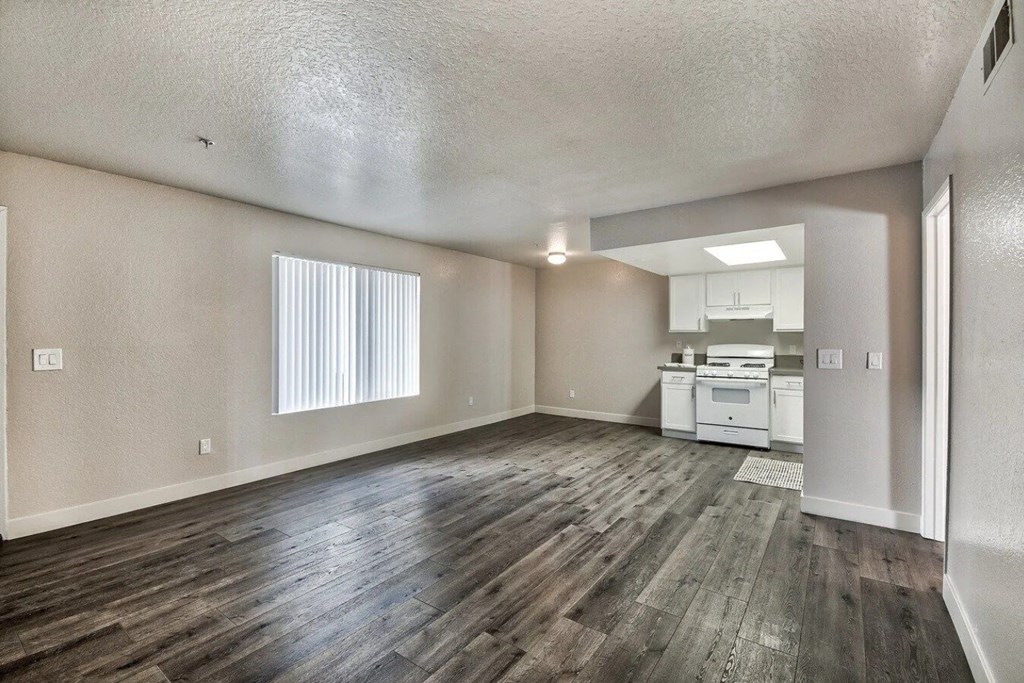 Park Tower living room and kitchen