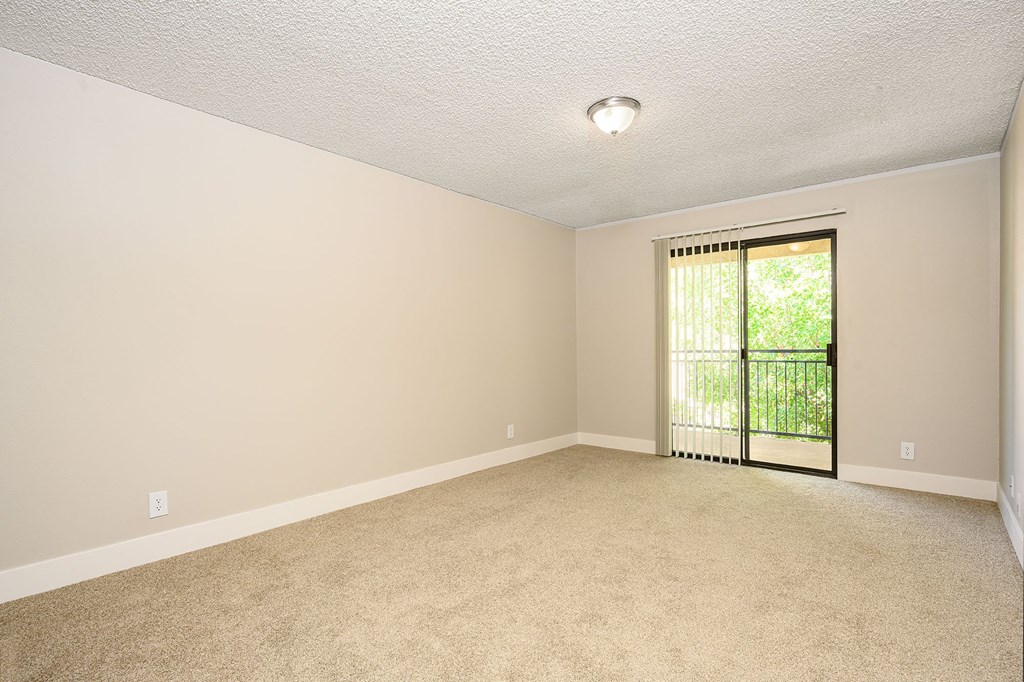 The Plaza at Canoga Park Renovated Bedroom and Balcony