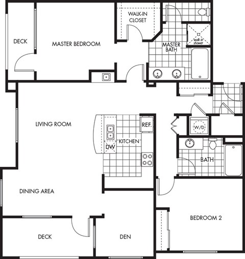 Horizons at Calabasas 2Bed 2Bath + Den Plan E Floorplan