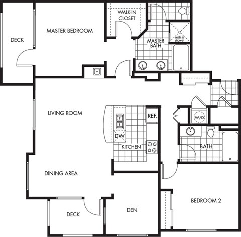Horizons at Calabasas 2Bed 2Bath + Den Plan F Floorplan