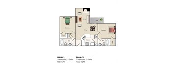 soho two bedroom floorplan 1022 sq ft