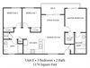 Azure the Residences 3 Bed 2 Bath Floorplan E Azure the Residences 3 Bed 2 Bath Floorplan E