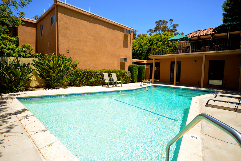 Ponderosa Apartments pool entrance