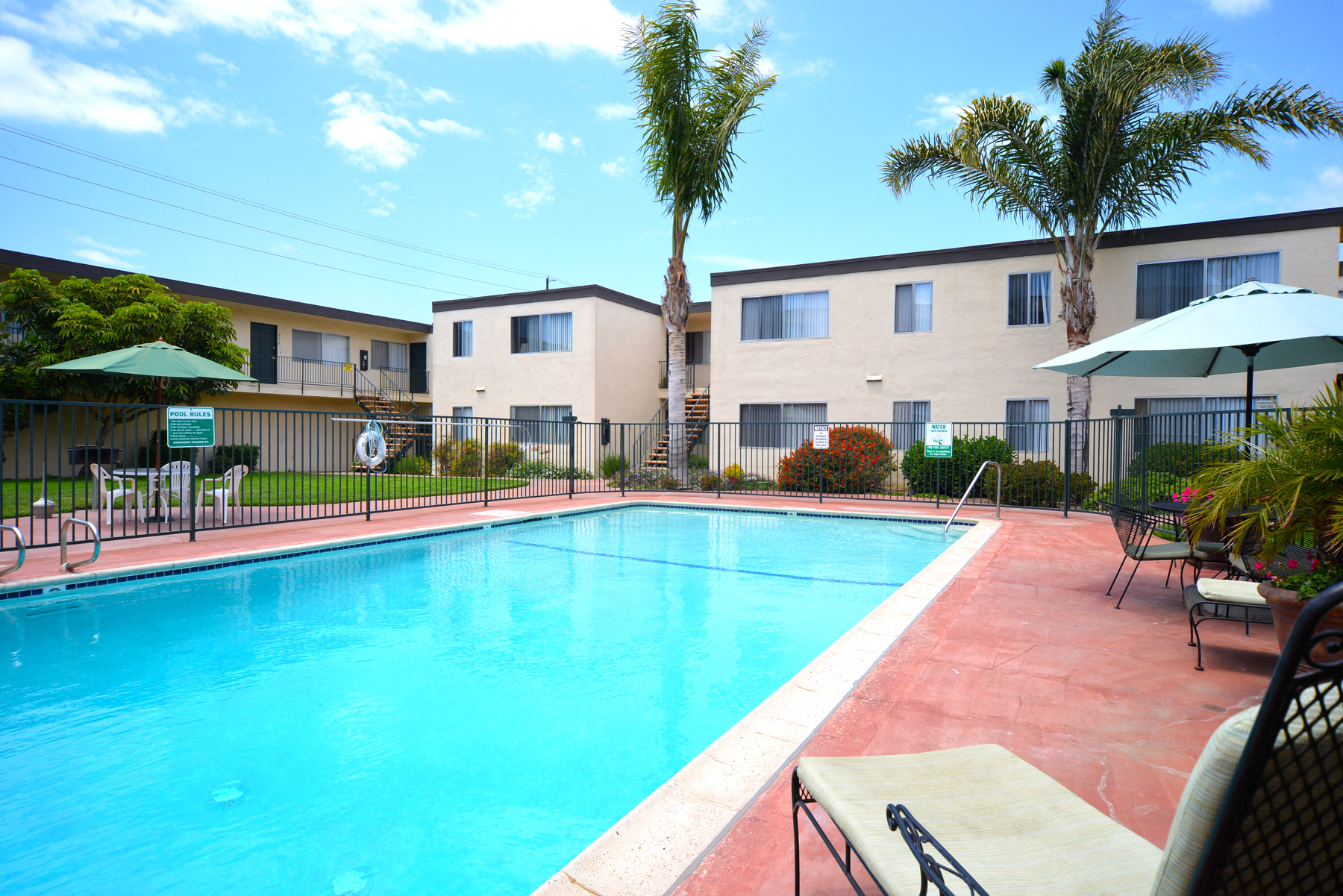 Ocean View Townhomes sun deck inside pool area