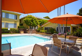 Tierra Del Sol pool tables with umbrellas view one