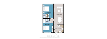 Punahou Heights two and one and a half bath floorplan