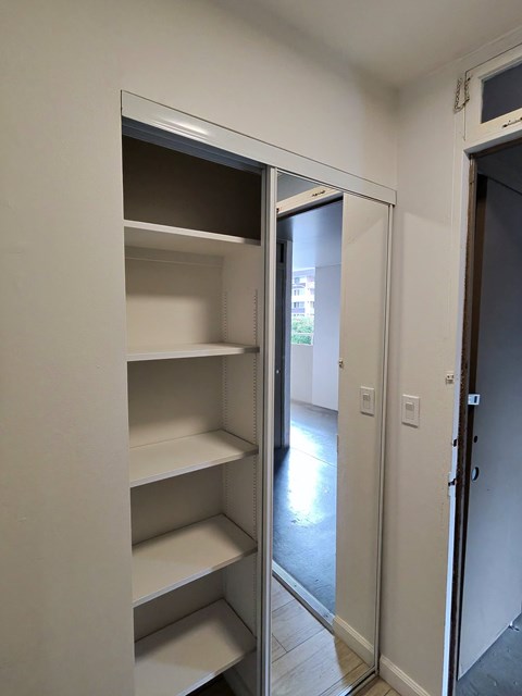 Punahou Circle hallway with a white pantry.