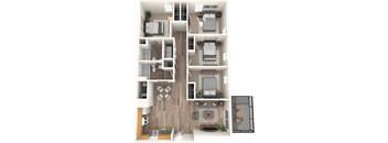Bull Run four bedroom two bathroom floorplan