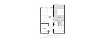 Riverside Landing 1x1 floor plan