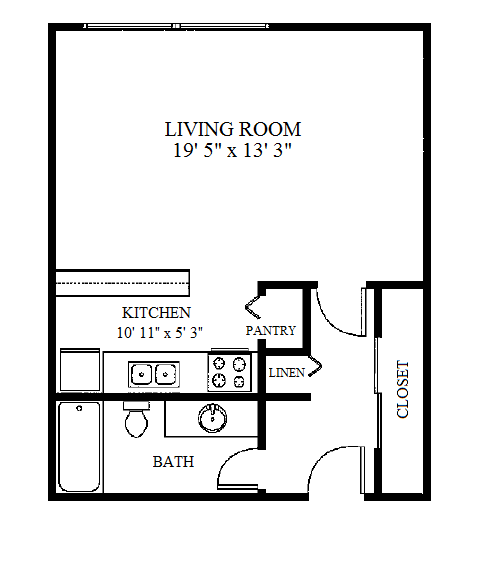 Tierra Del Sol studio floor plan