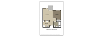 San Lucas Apartments One Bedroom Floorplan