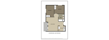 San Lucas Apartments Two Bedroom Floorplan