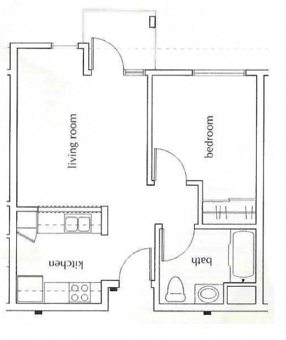 San Lucas one bedroom floorplan