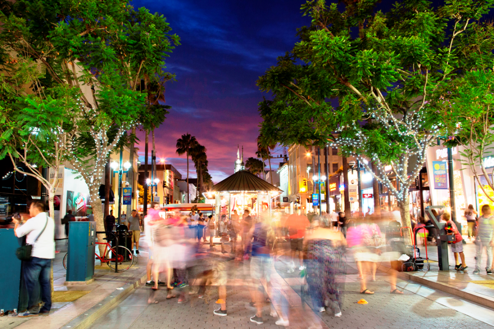 Image of Santa Monica at night