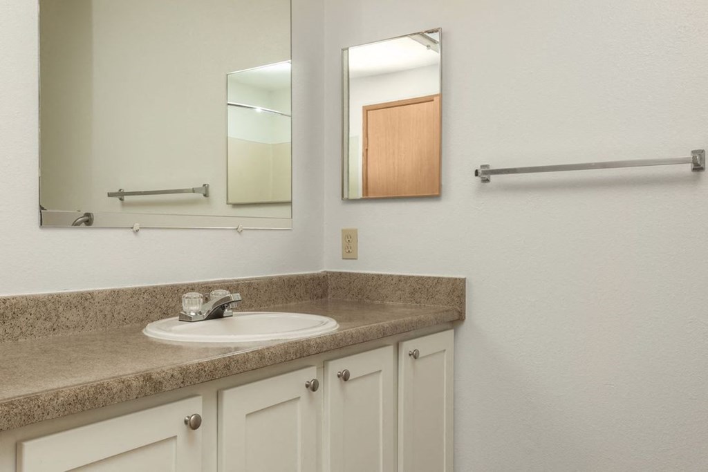 Silver Shadow Apartments bathroom sink countertop 