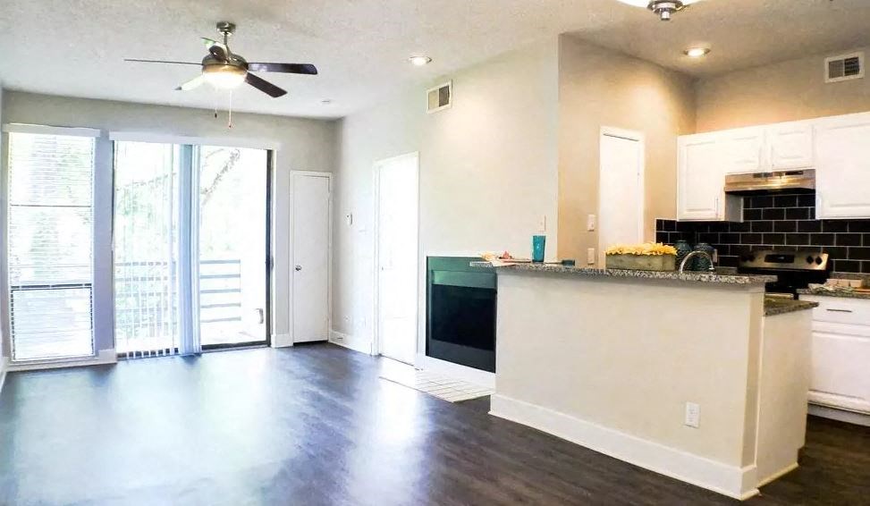 Soho Apartments kitchen, dining, and living area