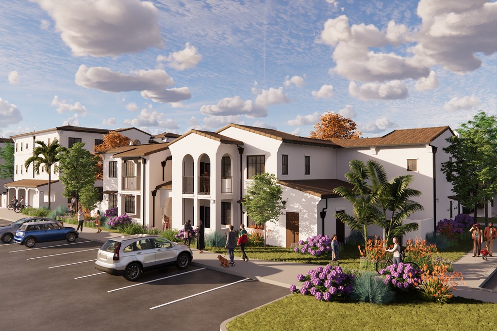 a rendering of a development of apartment community for farmworkers