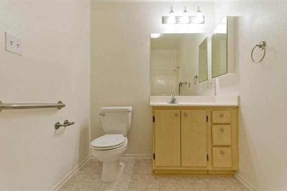 Sorrento Villas bathroom vanity and toilet