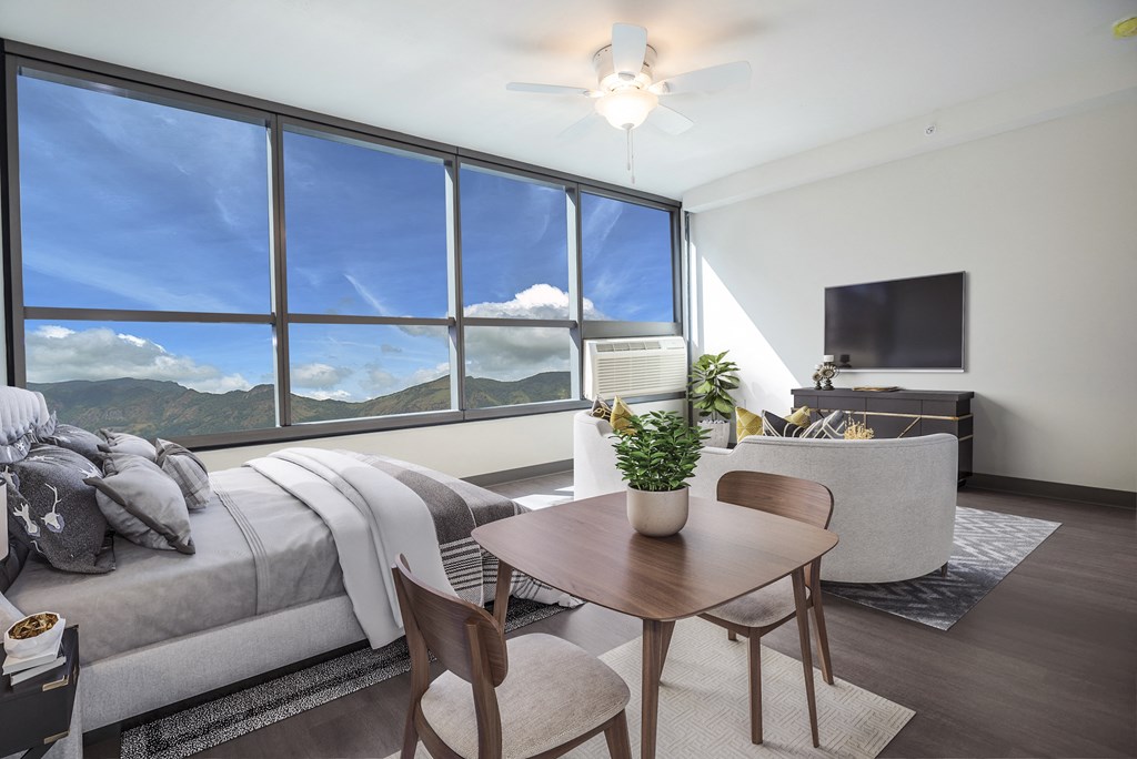 Hale Kalele Apartments Bedroom with view