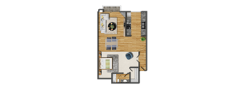 Large studio for rent in Culver City with full kitchen