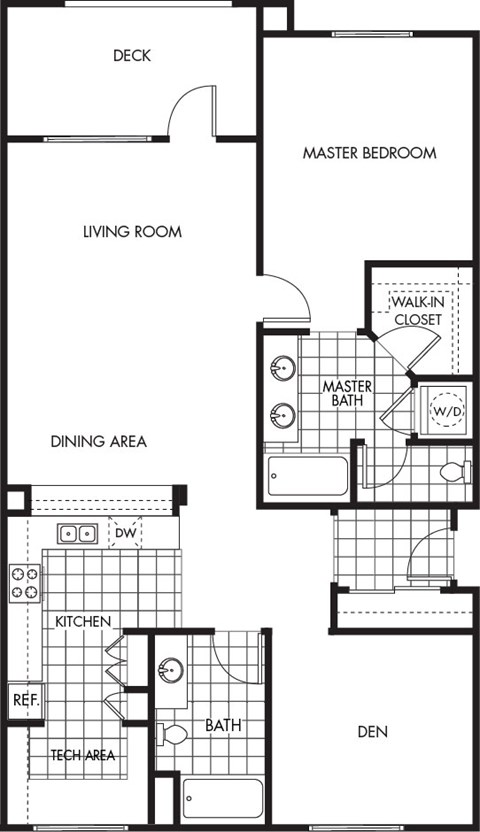 Horizons at Calabasas 1Bed 2Bath + Den Plan D Floorplan