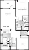 Horizons at Calabasas 1Bed 2Bath + Den Plan D Floorplan Horizons at Calabasas 1Bed 2Bath + Den Plan D Floorplan