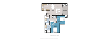 Sunny View two bedroom two bathroom floor plan A