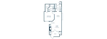 Trellis at Lake Highlands 1 Bedroom  1 Bath A1 Floorplan