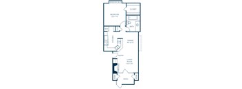 Trellis at Lake Highlands 1 Bedroom / 1 Bath Floorplan