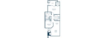 Trellis at Lake Highlands 2 Bedroom / 1 Bath B1 Floorplan