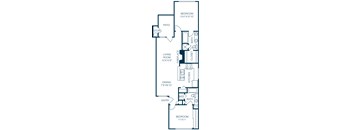 Trellis at Lake Highlands 2 Bedroom / 2 Bath Floorplan
