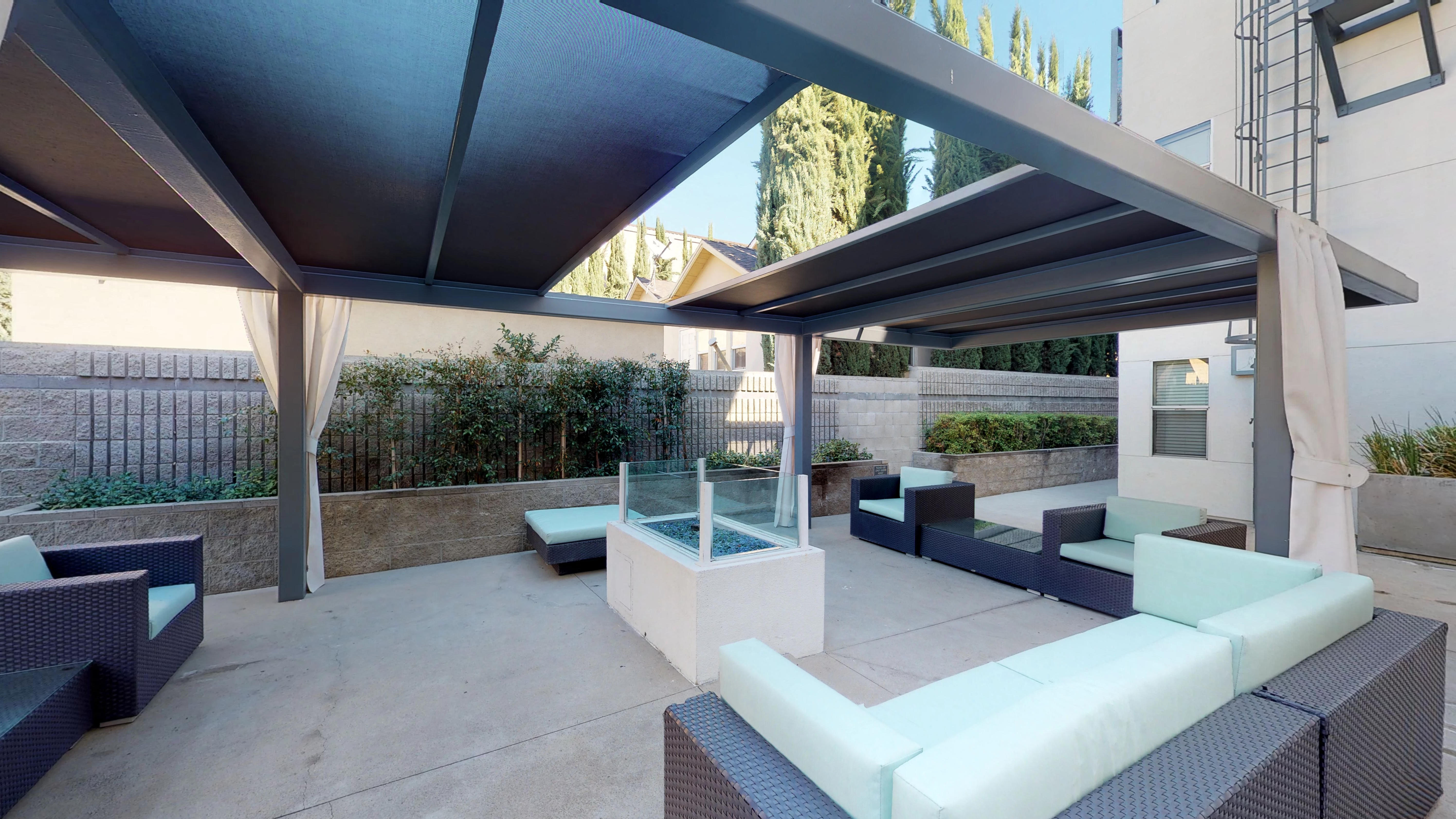 Taiko Village courtyard fire pit