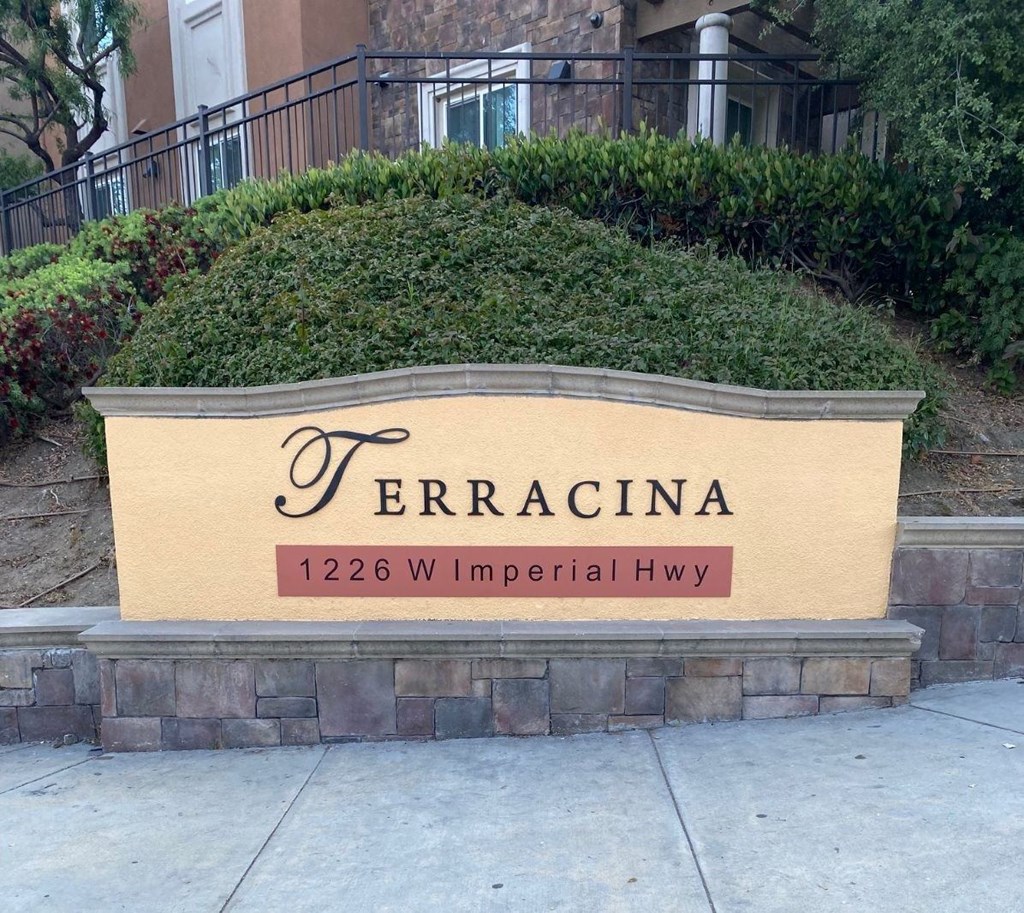 Terracina Apartments Signage