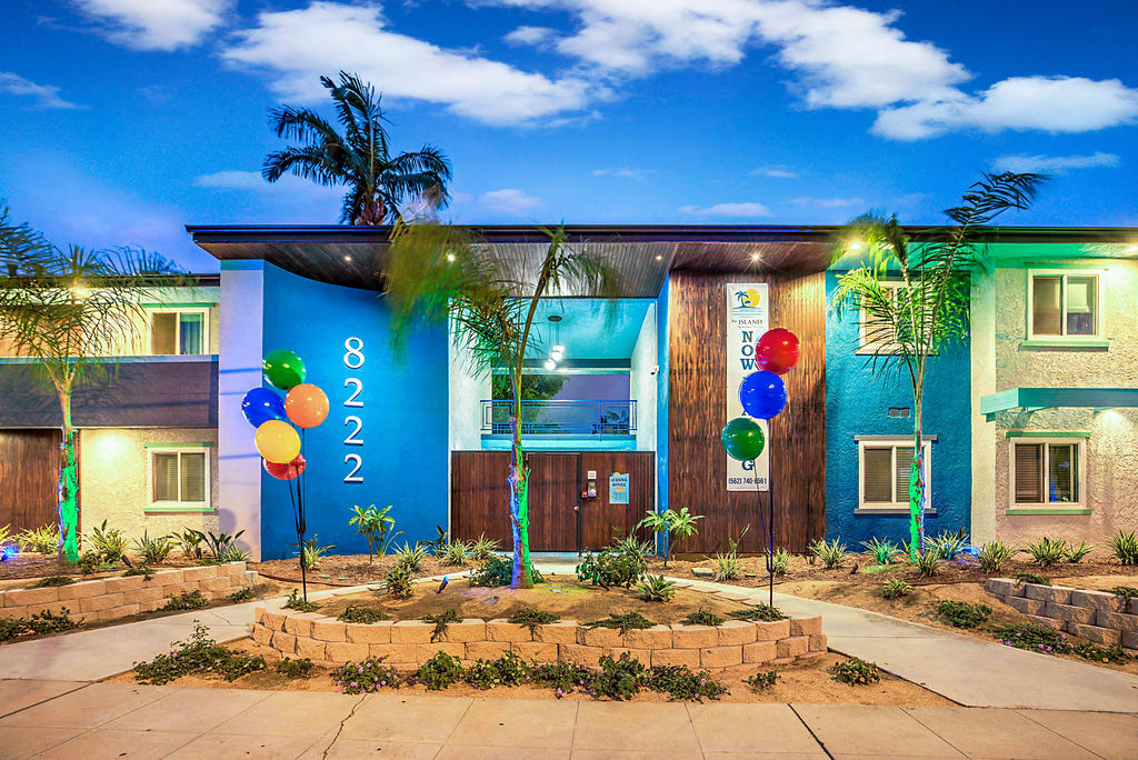 The Island Apartments exterior building front