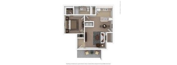 Reserve at Castle Highlands 1x1 Floorplan
