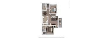 Reserve At Castle Highlands 2x2 Floorplan