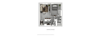Tierra Del Sol 1 Bedroom 1 Bathroom floorplan