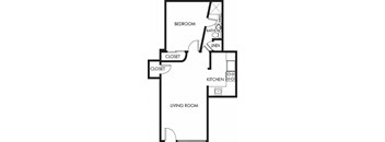 Moana Vista 1 Bedroom Floorplan