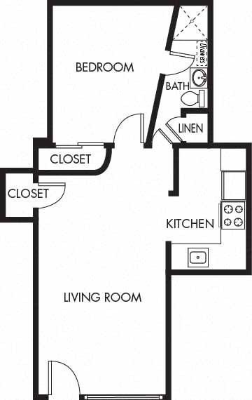 Moana Vista 1 Bedroom Floorplan
