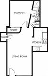Moana Vista 1 Bedroom Floorplan Moana Vista 1 Bedroom Floorplan