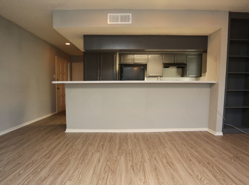 Meadow Green Apartments living and kitchen area