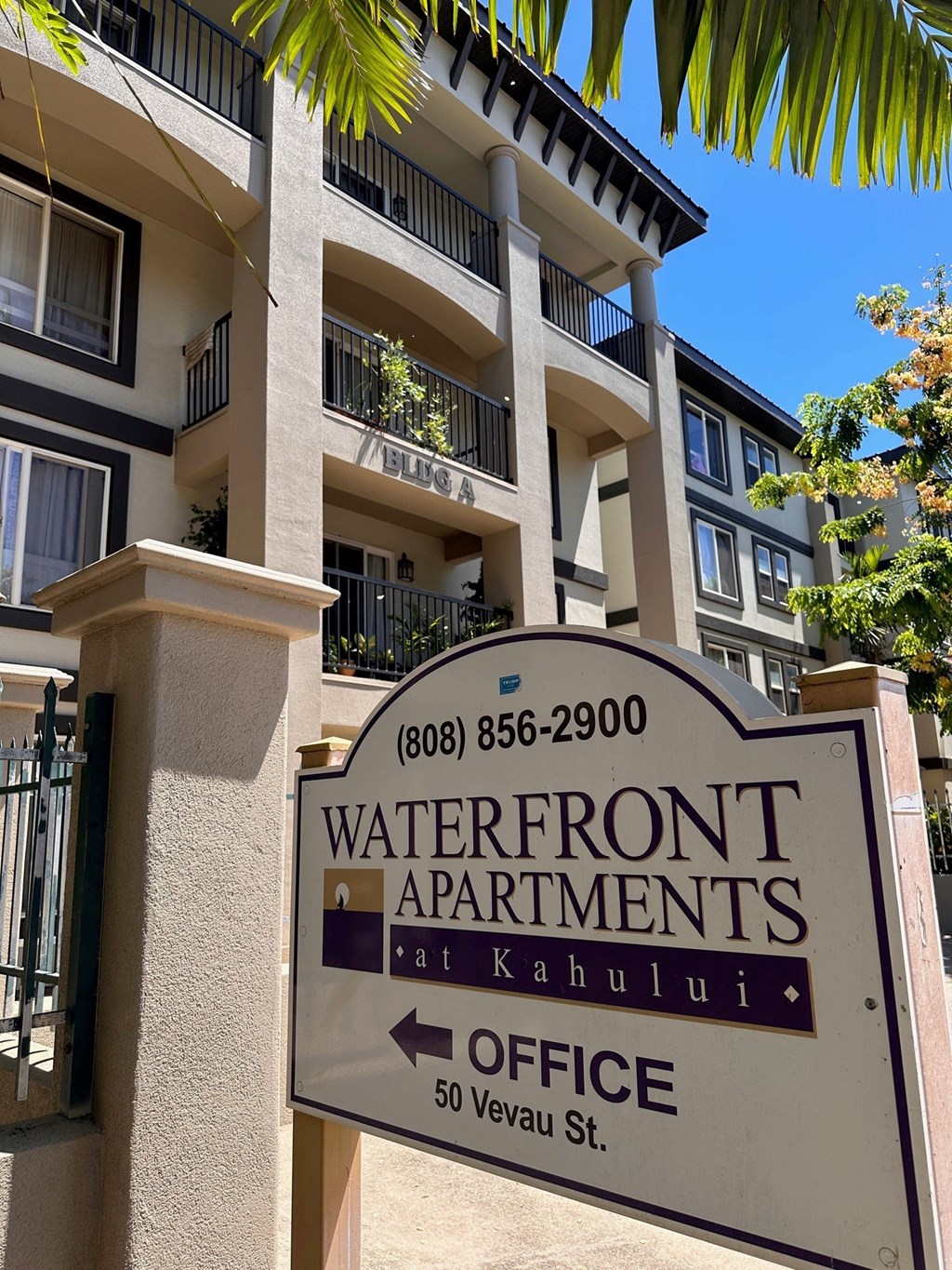 The Waterfront Apartments Exterior Sign